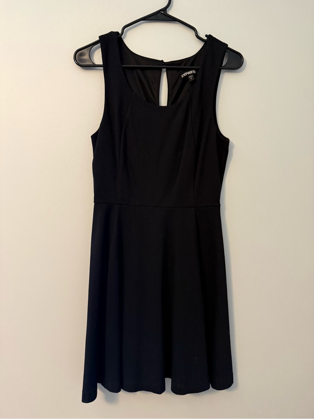 Express Black Sleeveless Fit & Flare Mini Dress